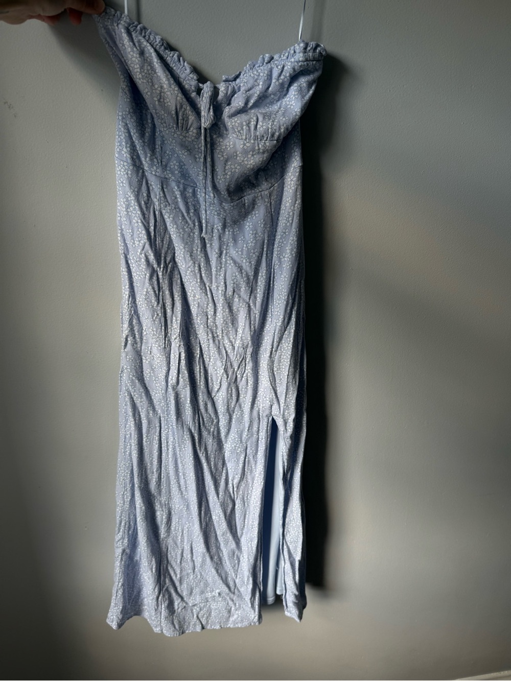 Aeropostale Pale Blue Floral Maxi Dress Summer Dress Sun Dress Sleeveless XS - Picture 4 of 16